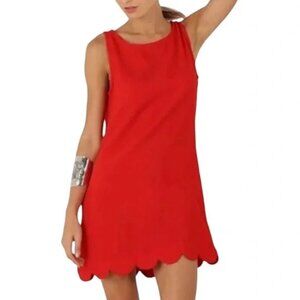 NWT Kate Spade x Target Red Dress Sleeveless Scalloped Hem Mini Dress Size M